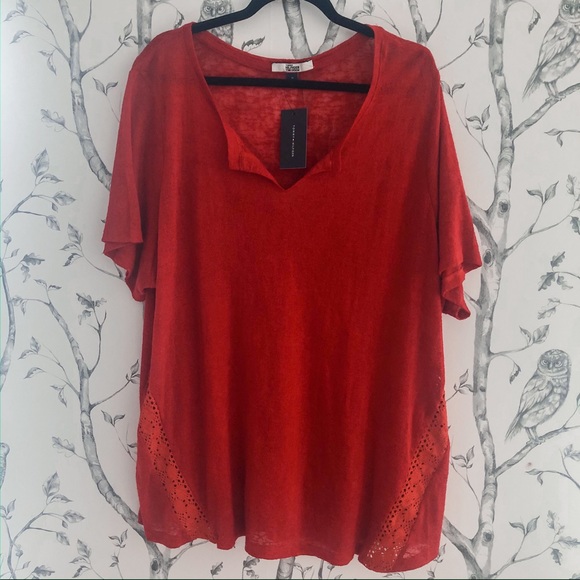 Tommy Hilfiger Tops - Tommy Hilfiger Denim Red T Shirt - Size 3X